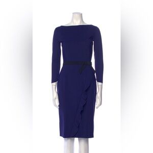 Chiara Boni Royal Blue Dress with Black Belt